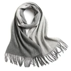 Wool Shawl Fashion All-match Warmth 100% Wool Thick Double-sided Small Shawl Scarves Shawl
