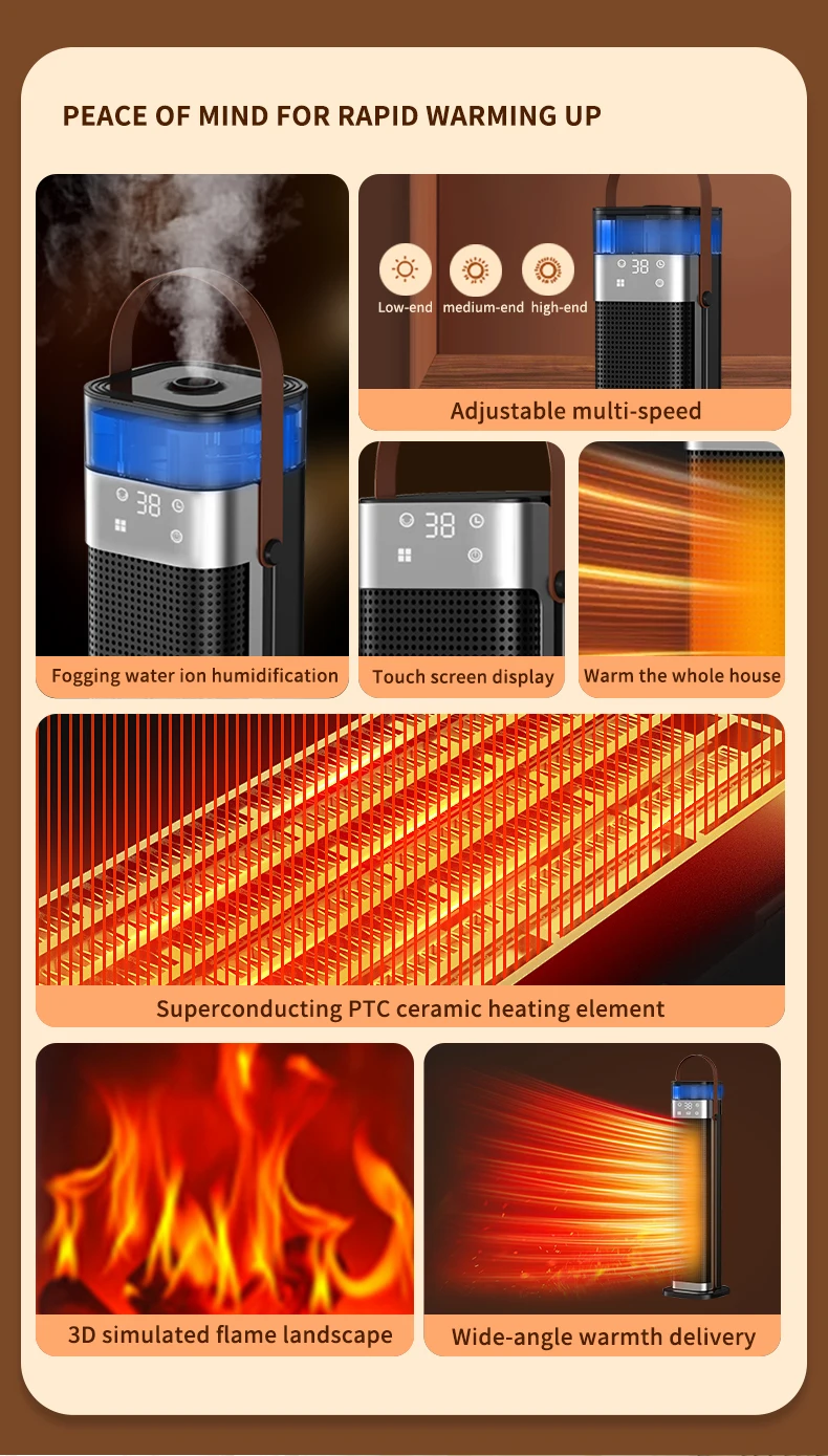 Electric Vertical Heater, Portable, 249 - detail 12
