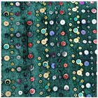 Velvet Hot Selling Velvet Embroidered Fabric Sparkle 3+5+7 Mm Sequins Magic Color Sequin Embroidery Fabric For Dress