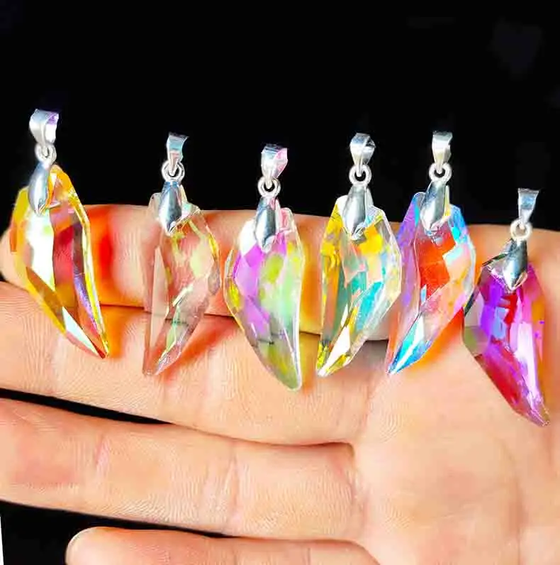 product new fashion in stock multi style women necklace crystal jewelry magical fairy glass pendent-39