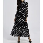 Clothing Hot Sale Women Clothing Lady Sexy Long Sleeve Chiffon Dot Summer Elegant Casual Dresses
