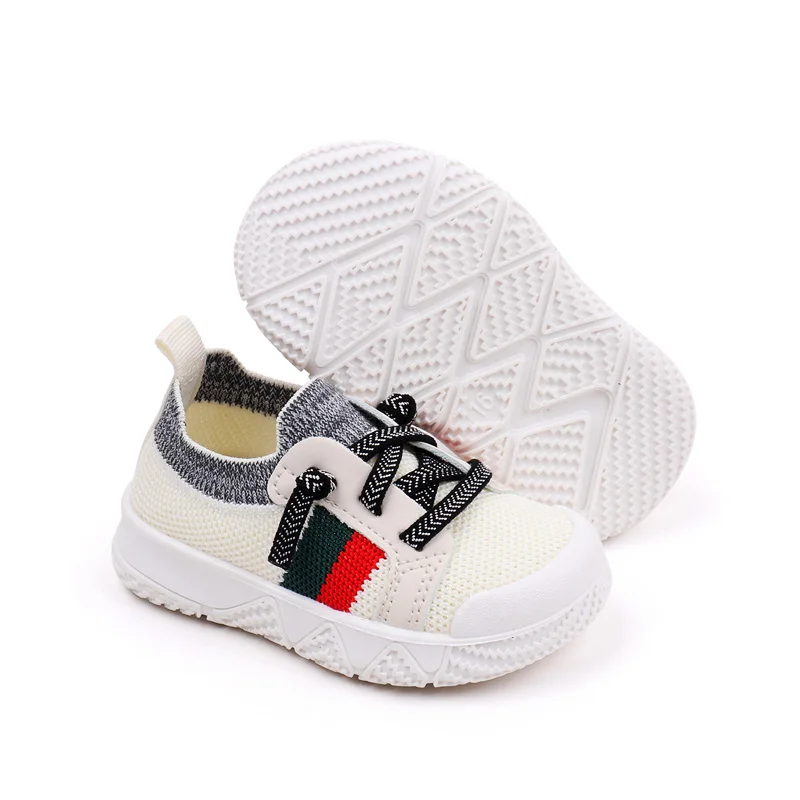 Spring & Autumn Knitted Mesh Breathable Sneakers Baby Shoes for Boys and Girls factory