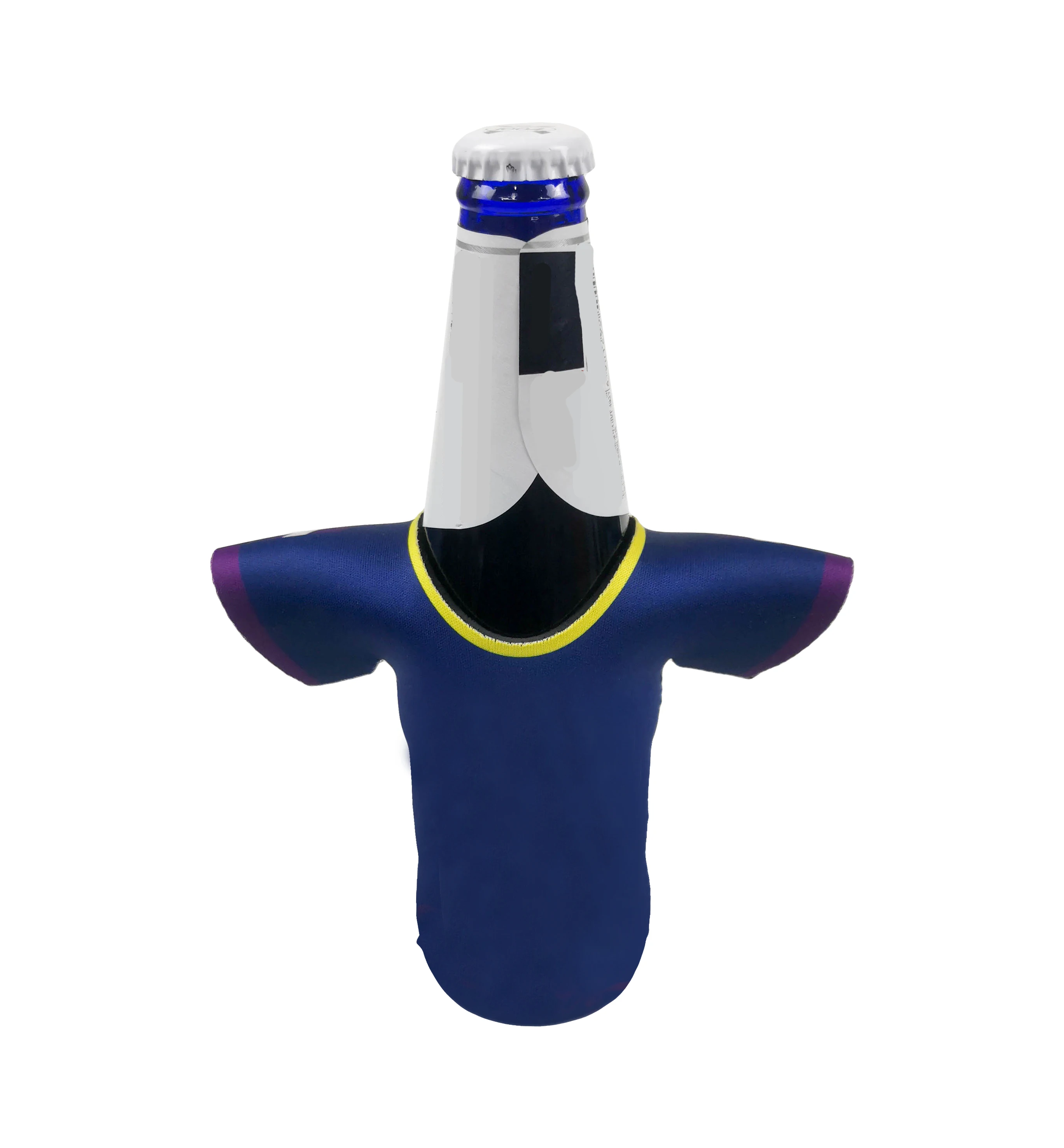 Football Soccer Sports T Shirt Jacket Shape Neoprene Beers Glass Bottle Cooler for Outer sports