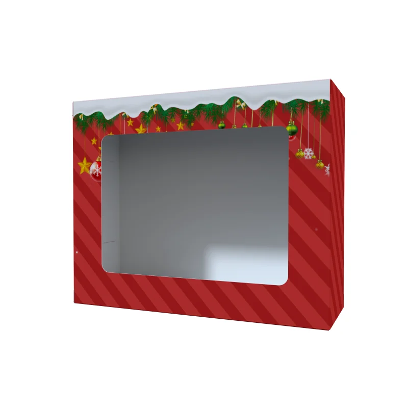 product christmas paper box with window handle candy box soap candle cookie candy little gift packaging party favors decor-2