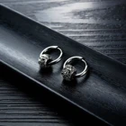 Hoop Earrings Simple Fashion Stainless Steel Men Charms Alloy Beaded Hoop Earrings