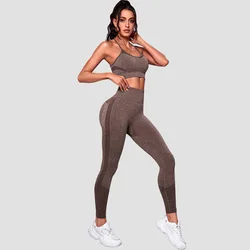 Factory Wholesale Activewear Shock-Proof Fitness Absorbs Sweat Yoga Sets High Waist Sportswear For Women