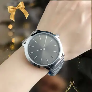 Factory custom new design Japanese movement analog watch  stainless steel quartz watch for men 4pcs black round quartz watch