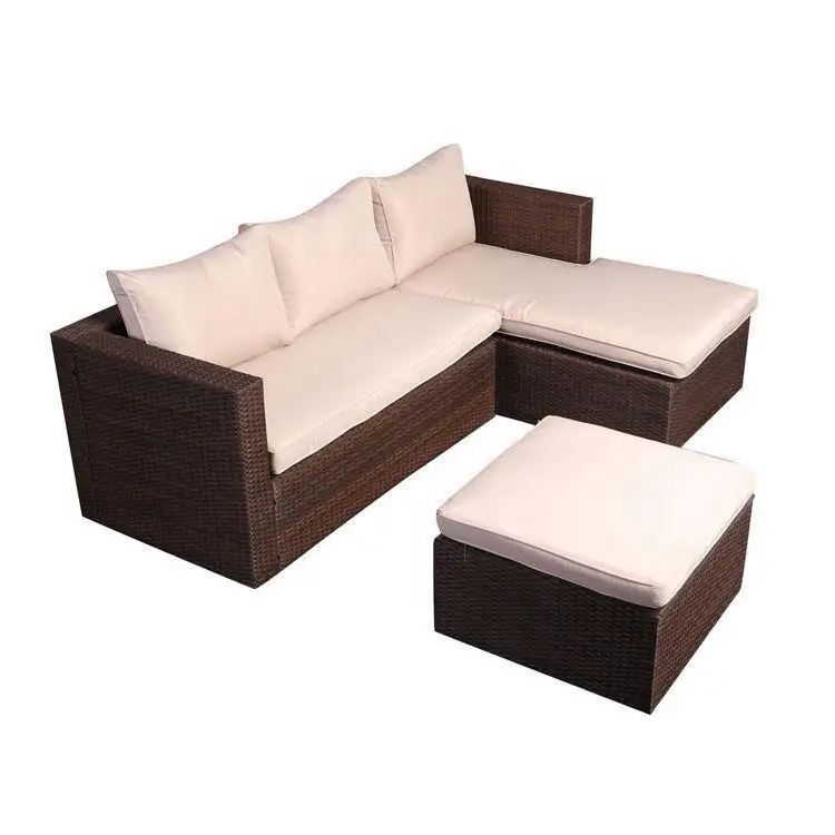 product modern garden l shape furniture patio wicker sofa outdoor rattan furniture weave sofa-4