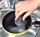 Cleaning Stainless Steel Scrubber Wire SS410 With Kichen Cleaning Sponge 20g