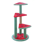 Cat High Quality Modern Pet Interactive Toys Small Climbing Frame Scratcher Wood Watermelon Cat Tree
