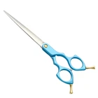 Cat APT33 BLUE Professional Animal Cat Dog Stainless Steel Head Pet Grooming Scissors Pet Tools