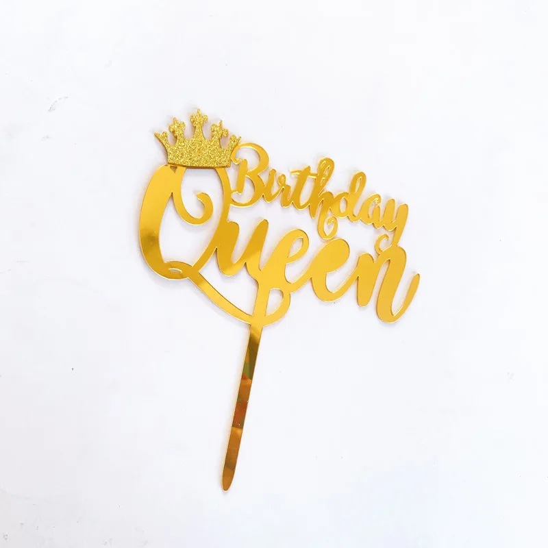 Crown Birthday King Queen Princess Prince Birthday Acrylic Cake Topper ...