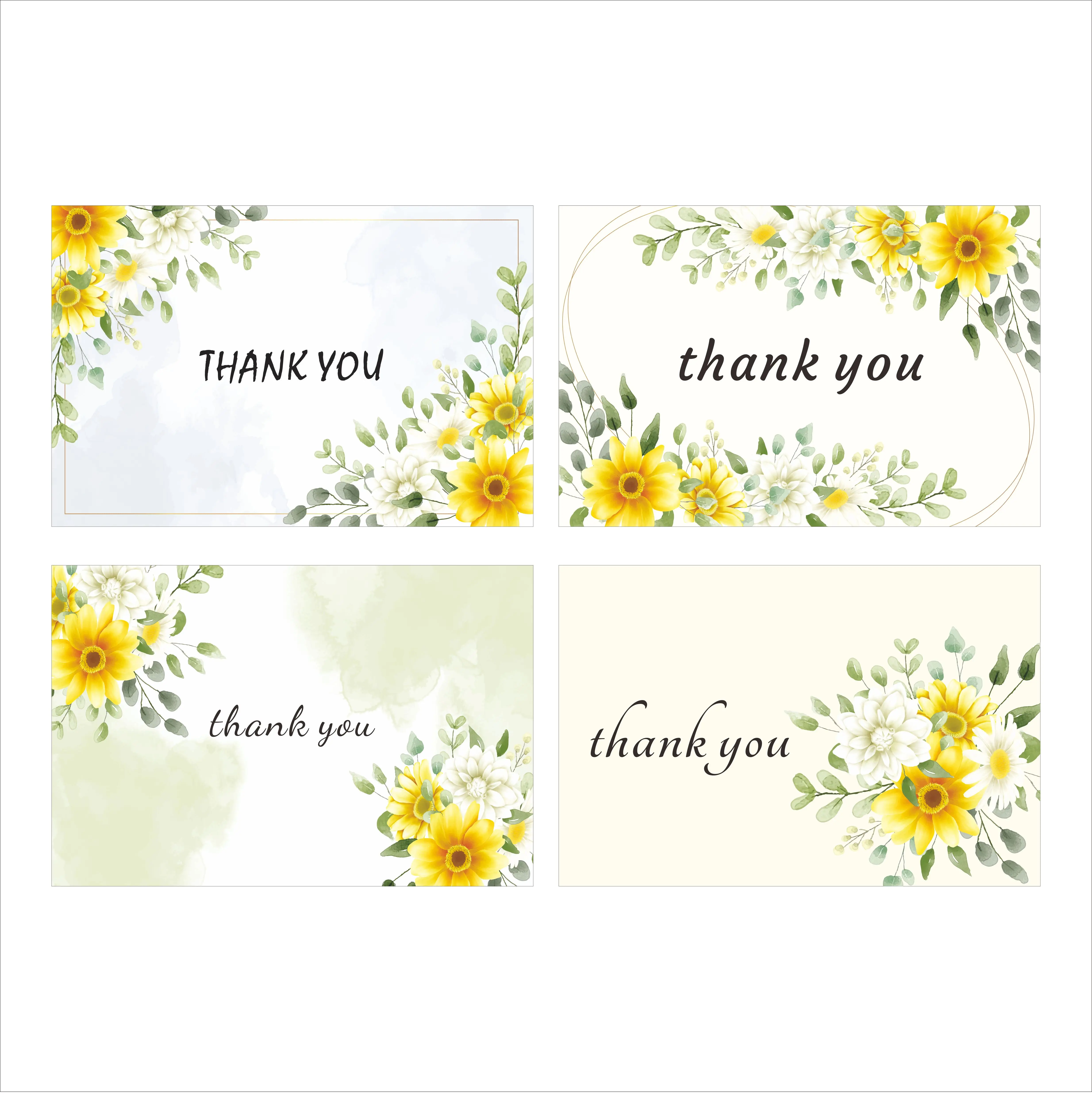 2021 new design pop up floral thank you cards