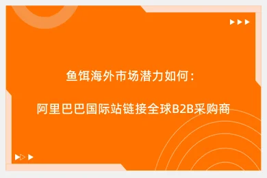 鱼饵海外市场潜力如何:阿里巴巴国际站链接全球B2B采购商