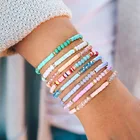Bead Bohemian Handmade Multicolor String Cord Woven Bead Boho Bracelets For Women Men