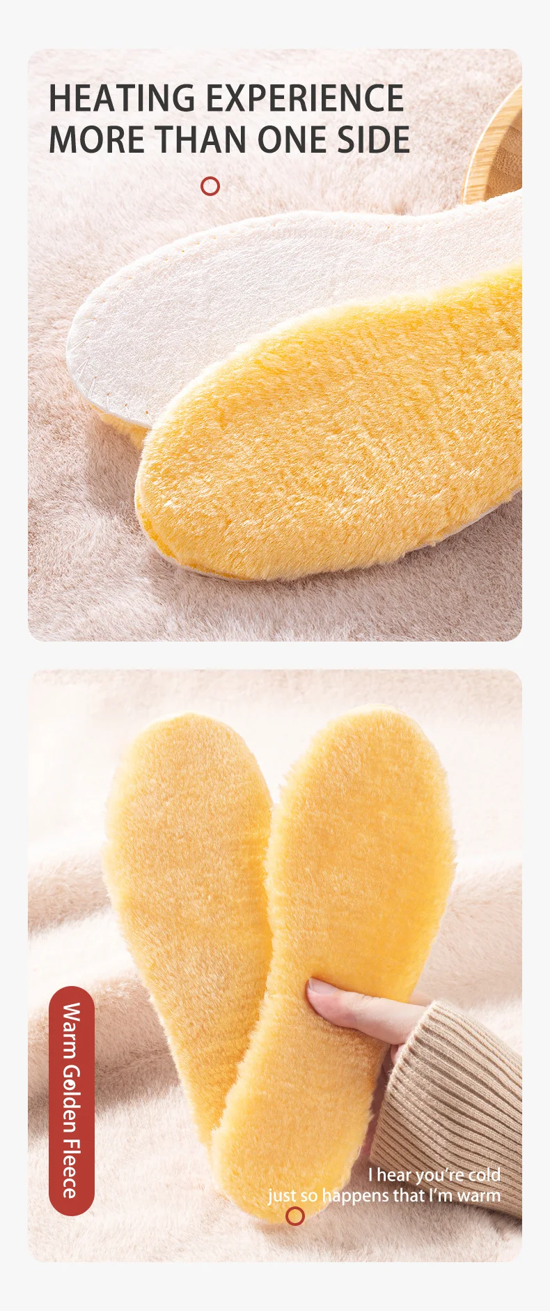 Warm Plush Insoles for Men & Women, Imitation Wool with Odor Prevention & Sweat Absorption Warm Plush Insoles for Men & Women, Imitation Wool with Odor Prevention & Sweat Absorption