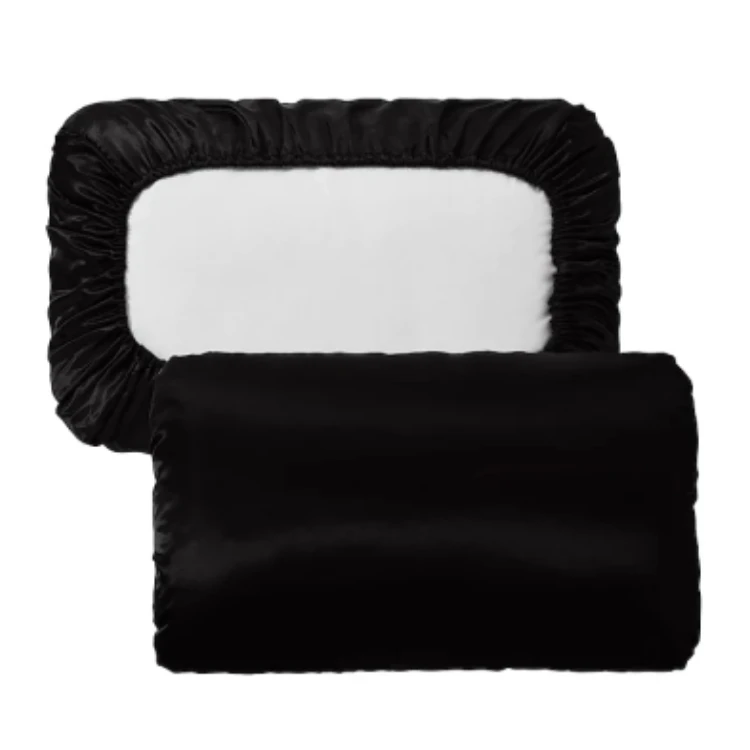 Luxury Smooth Black Print Style Polyester Satin Envelope Closure Pillowcases for Home Hotel supplier