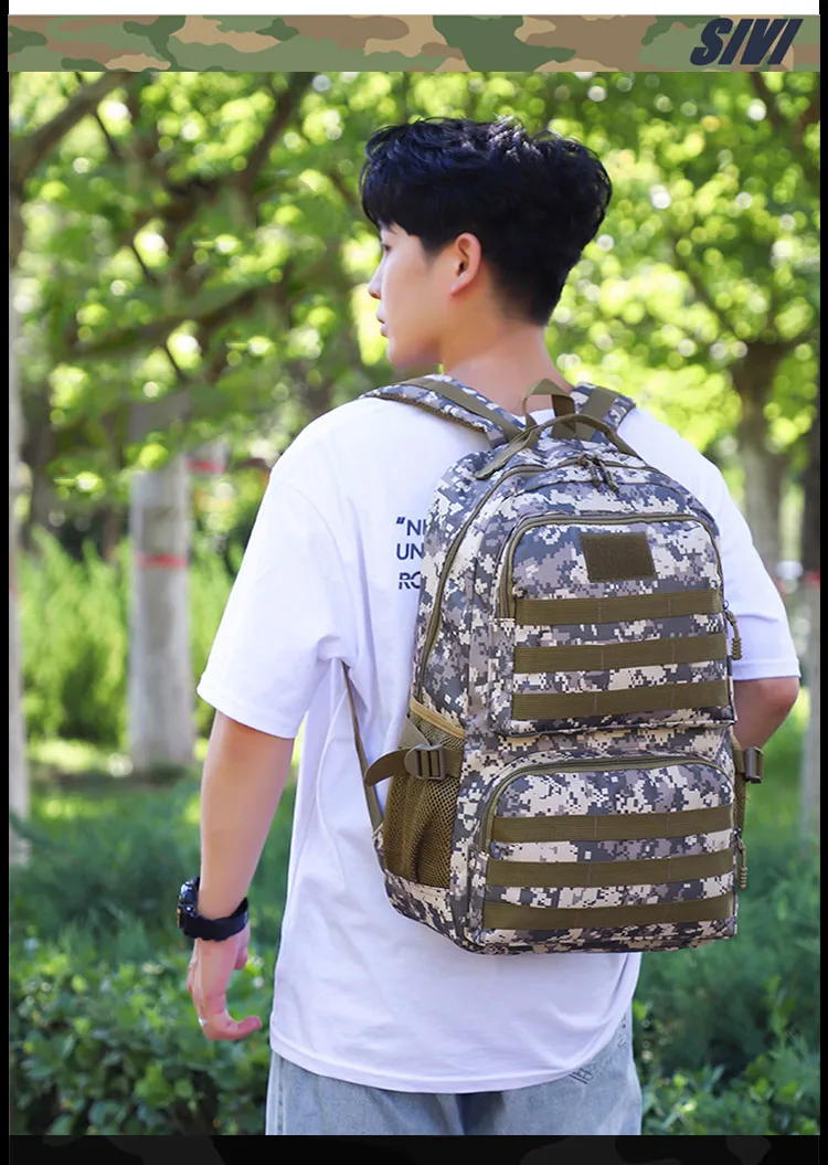 Sivi Camo Travelling Rucksack Camping Hunting Bag Mochila Grade