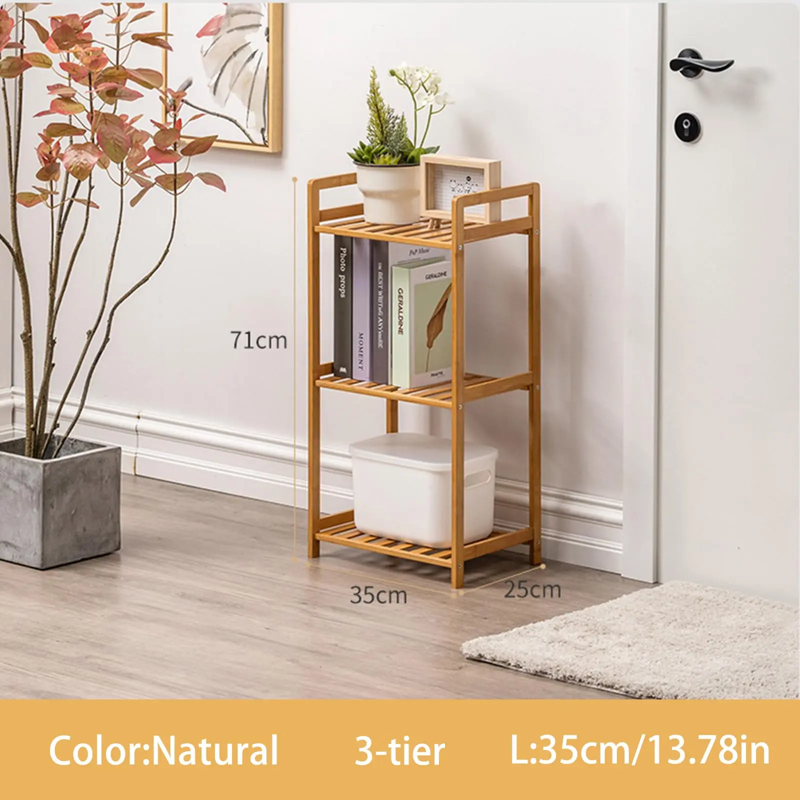 product multifunctional 3 layer bamboo modern sustainable waterproof storage rack for bathrooms kitchens living rooms offices-10