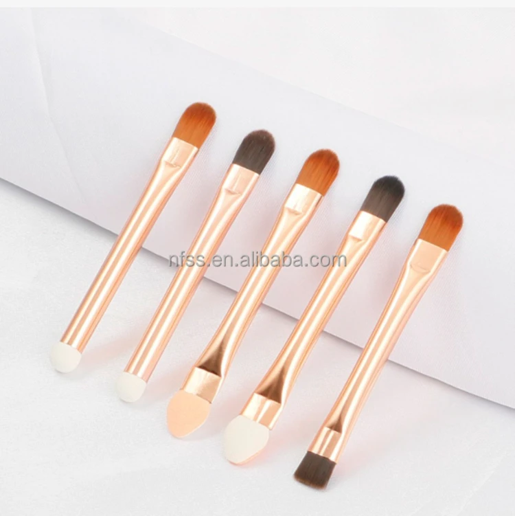 High Quality Mini Double Sided Head Part Concealer Eyebrow Cosmetic Brush Makeup Small Dual Ended Eye Detailer Eyeshadow Sponge