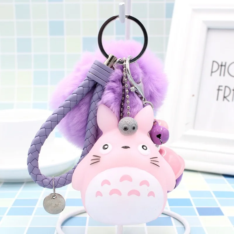 Hot Sales Cartoon Anime 3d Totoro Large Faux Pompom Red Silver Pink  Llaveros Puff Ball Fur Ball Furball Pom Pom Keychain - Buy Pom Pom Keychain  Pompom Keychain,Fur Ball Keychain,Soft Pvc Rubber