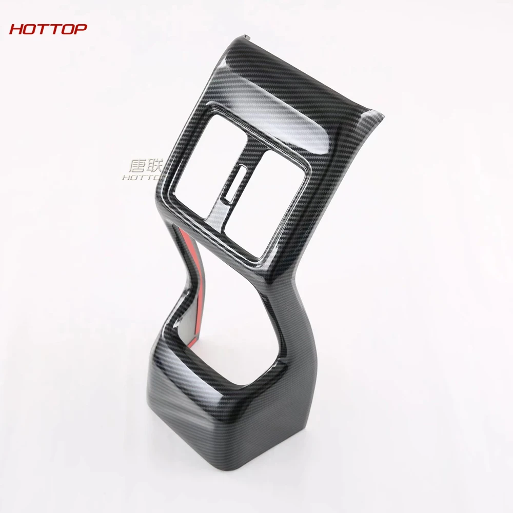 Car Accessories Carbon Fiber Black Texture Abs Rear Air Outlet Frame