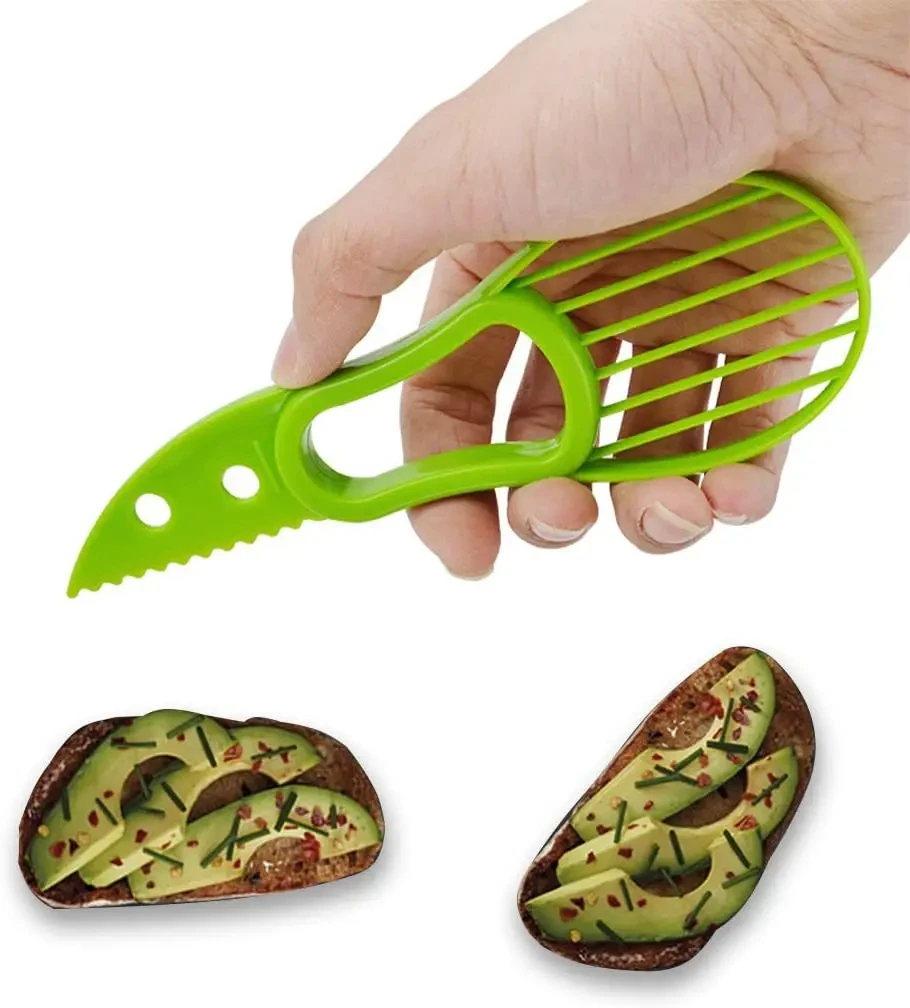 Kitchen Accessories Fruit Tools Avocado Cutter Peeler 3 in 1 Avocado Slicer