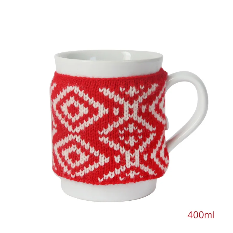 creative christmas sweater ceramic cups porcelain mug couple mug