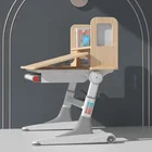 Natural IGROW Natural Log Ergonomic Student Desk And Chair Set Computer Office Desk