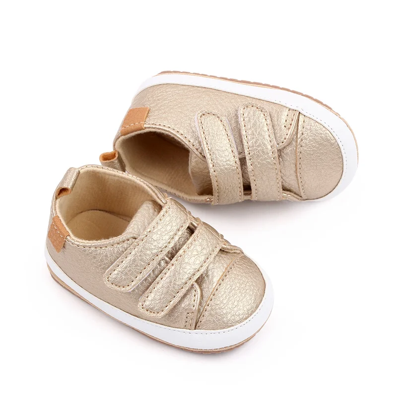 Unisex Toddler Shoes Soft Bottom with Solid Color and Leopard Print Non-Slip Design for Babies Aged 0-18 Months manufacture