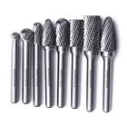 Carbide Carbide Burrs Set 8pcs 1/4" Shank Diameter Tungsten Carbide Rotary File Burr Set