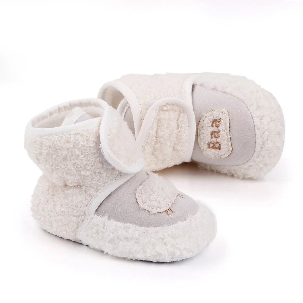 Warm Baby Shoes Boots Cartoon Animal Soft Sole Newborn Toddler Shoes Winter Baby Walking Shoes manufacture