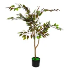 Bonsai Tree Indoor Banyan With Roots Real Wood Trunk Artificial Ficus Bonsai Plant Tree