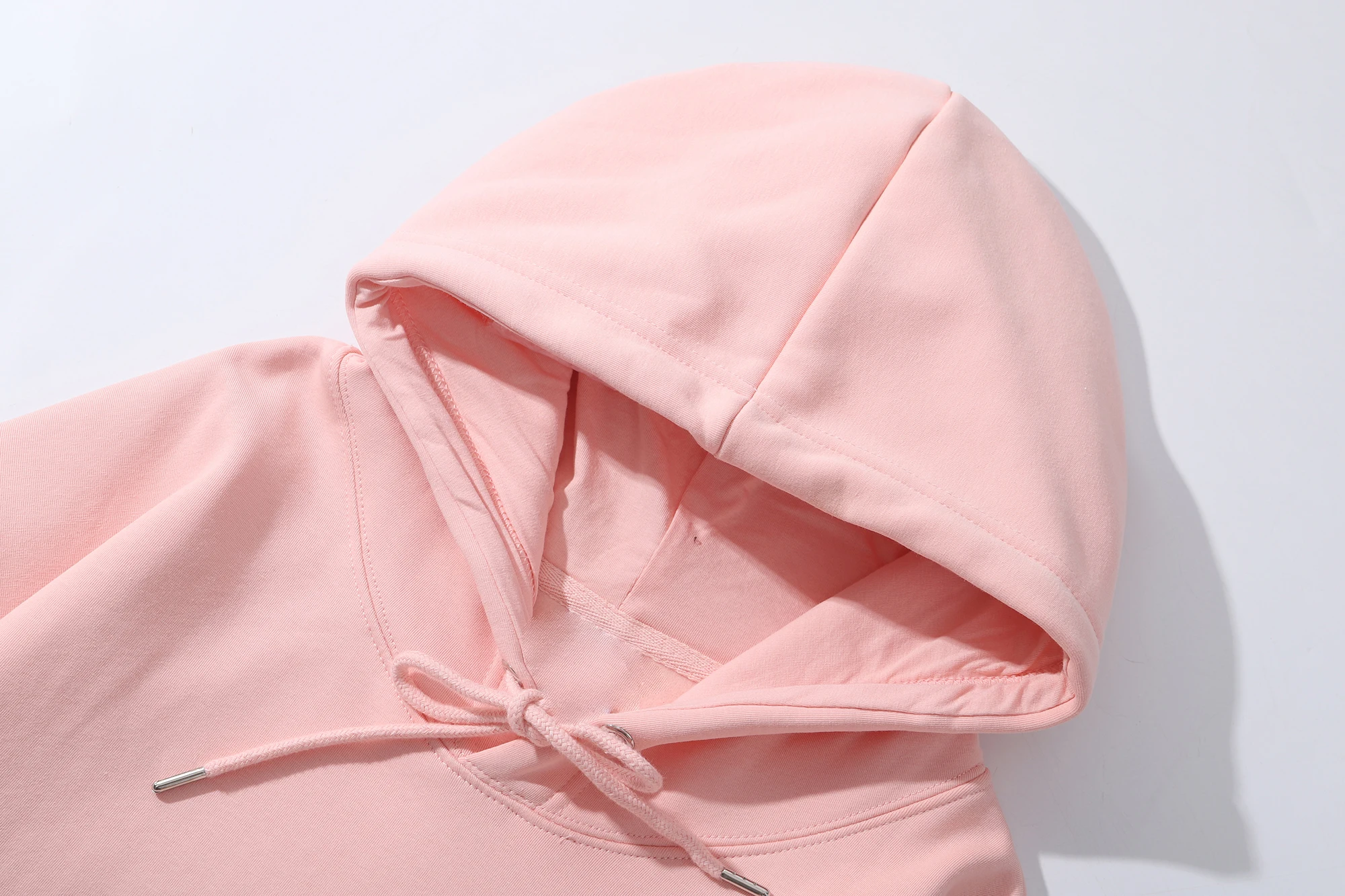 High Quality Custom Hoodies Clothes men  pullover Hoodie Pink Color Unisex String Full Zip Up Men  Blank Hoodie