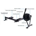 Gym Equipment Fitness Machine Bilink Gym Equipment Fitness Popular Cardio Exercise Air Rower Rowing Machine