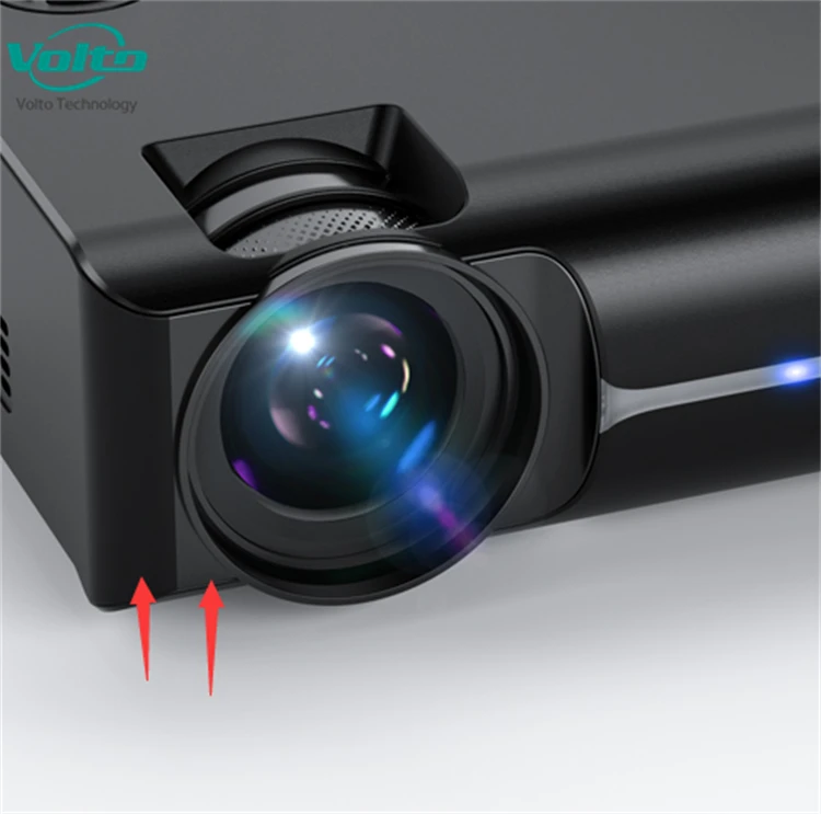 4K mini portable home theater customized logo mini projector 1080p HD TV game video projector with holder and HD cable