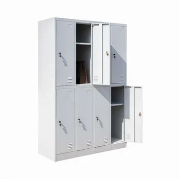 Woma Factory Supply Metal Gym Storage Lockers School Staff 8 Door Wardrobe Locker Clothes Locker