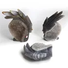 Agate Geode Wholesale Hand Carved Natural Indian Agate Geode Crystal Skulls