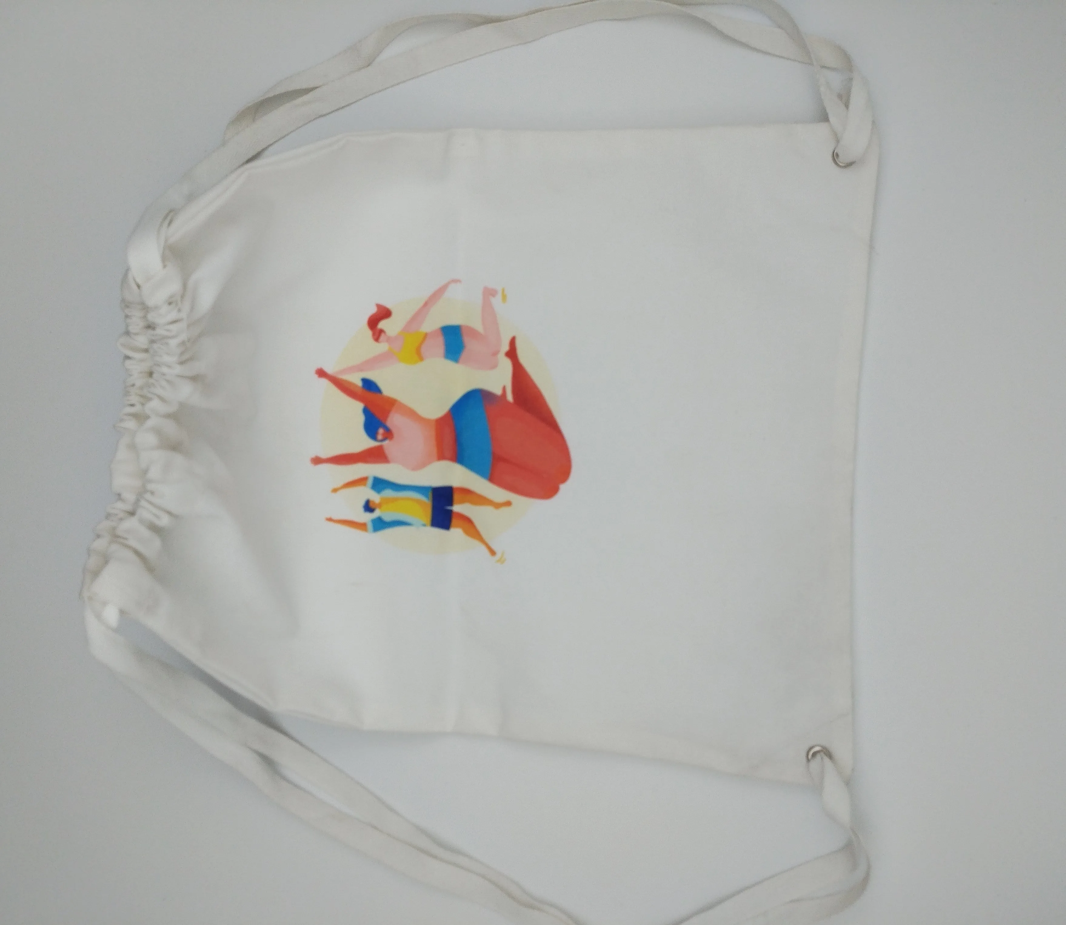 Custom Logo Hotel Canvas Bag for Guest Resort Gift Canvas Tote Bag for Traveling Drawstring Cloth Bag