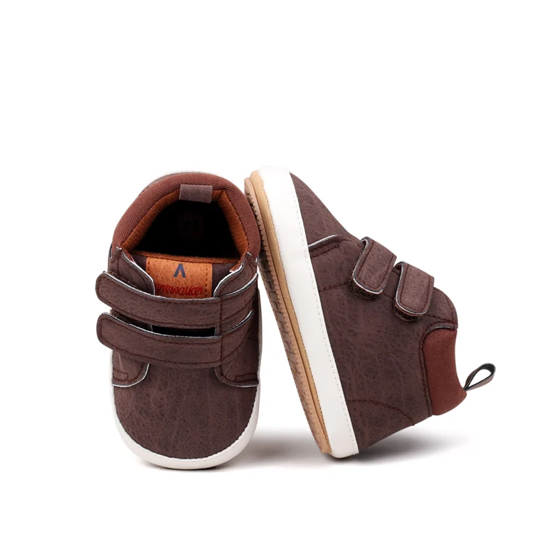 High Quality Soft TPR Outsole PU Unisex Baby Sport Shoes for Boys Spring Autumn Baby Toddler Shoes factory