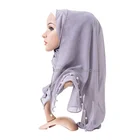 Scarf Hand Made Crystal Pendant Scarf For Women Wholesale Hijab Muslim Summer Chiffon On The Shoulder