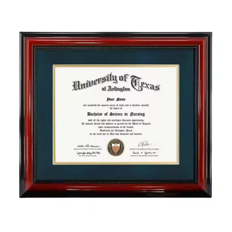 Elegant Wood Diploma Frames A4 Cherry Wood Graduation Certificate Frame details