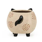 Pot Clay Pot Wholesale Hot Sale Lovely Instgram 3D Unique Kitten Cat Flower Succulent Pot In Pottery Clay Ceramic