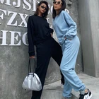 2021 Loose All-match Casual Women's Sweater Sweatpants Suit Hoodie Suit