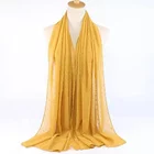 Chiffon 2021New Solid Color Solid Hijab Chiffon Jacquard Three-Dimensional Plum Blossom Scarf