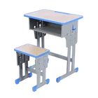 School Standard School Furniture Single Wooden School Desk And Chair Steel Classroom Furniture
