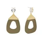 Earrings For Women Initial Africa Gold Earrings 18K Earrings For Women Triangle Hollow Irregular Earrings
