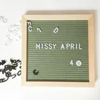 Craft Custom Oak Wood Hand Craft Alphabet Felt Message Letter Board With Letters