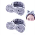 Accessories Woman Hair Headband Beauty Custom Makeup Cute Rabbit Ear Hair Accessories Gray Spa Headband Women