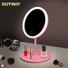 Mirror Designer Cosmetic Mirrors Smart Cosmetic Vanity Make Up Mirror Tabletop Nordic Led Makeup Mirror With Light
